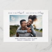 Invitation En Aluminium Bientôt Marié Engagé Joyeux Noël Mariage (Recto)