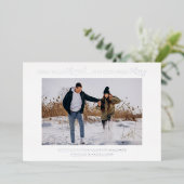 Invitation En Aluminium Bientôt Marié Engagé Joyeux Noël Mariage (Debout devant)