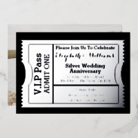 Billet d'anniversaire du Mariage d'argent VIP Pass