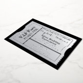 Invitation En Aluminium Billet VIP Pass Anniversaire de Mariage Argent (Rotation)
