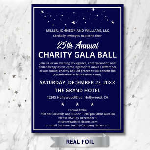 Invitation En Aluminium Billets de bal de gala de charité d'entreprise arg