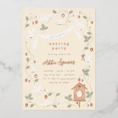Invitation En Aluminium Birds & Berries Nesting Party Baby Shower (Devant)