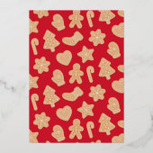 Invitation En Aluminium Biscuits de pain d'épice de Noël doux (Verso)