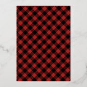 Invitation En Aluminium Bison Buffalo Plaid Christmas Tree Fête (Verso)