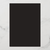Invitation En Aluminium Black and Gold Ferns Extérieur Mariage Gold (Verso)