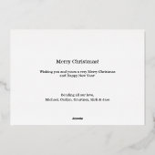 Invitation En Aluminium Black and White Foil Funny Joyeux et lumineux (Verso)