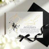 Invitation En Aluminium Black Bow She's Tying The Knot Bridal Shower