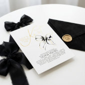 Invitation En Aluminium Black Bow She's Tying The Knot Bridal Shower
