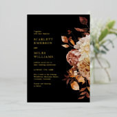 Invitation En Aluminium Black Elegant moderne Mariage d'huile or (Debout devant)
