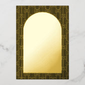 Invitation En Aluminium Black Enregistrer La Date Gold Foil Card (Recto)