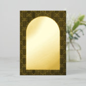 Invitation En Aluminium Black Enregistrer La Date Gold Foil Card (Debout devant)