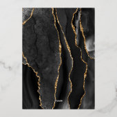 Invitation En Aluminium Black Gold Agate Première communion sainte (Verso)