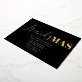 Invitation En Aluminium Black Gold Friendsmans Noël (Rotation)