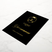 Invitation En Aluminium Black Groomsman Silhouette Simple Wedding Proposal (Rotation)