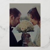 Invitation En Aluminium Black Modern Elegant Photo Minimale (Verso)