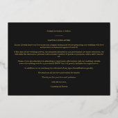 Invitation En Aluminium Black Nice Trend Romantique Mariage Couple Photo (Verso)