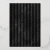 Invitation En Aluminium Black Stripes Halloween Dinner Party Gold (Verso)