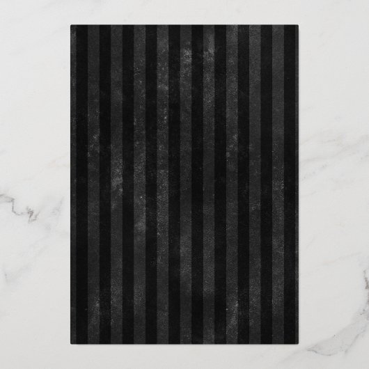 Invitation En Aluminium Black Stripes Halloween Party Gold (Verso)