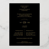 Invitation En Aluminium Black Trendy Collage 4 Photos Fancy Script (Verso)