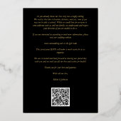 Invitation En Aluminium Black Trendy Collage 4 Photos Luxury Script  (Verso)