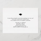 Invitation En Aluminium Black Trois Photo Collage Gold (Verso)