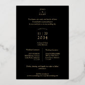 Invitation En Aluminium Black Vertical 3 Photos Collage Handwritten Fancy (Verso)