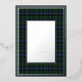 Invitation En Aluminium Black Watch Ancien Tartan original Argent (Recto)