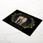 Invitation En Aluminium Black Wedding Fancy Ornament Frame Flowers (Rotation)