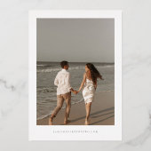 Invitation En Aluminium BLAIR Modern Minimal Foil Simple Mariage photo (Verso)