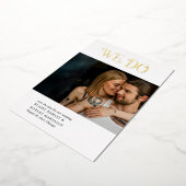 Invitation En Aluminium Blaire Black White Mariage moderne (Rotation)