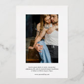 Invitation En Aluminium Blaire Black White Mariage moderne (Verso)