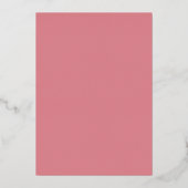 Invitation En Aluminium Blanc rose vif Enregistrer la date Rose or (Verso)
