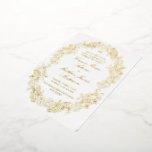 Invitation En Aluminium Blason Baroque Élégant Monogramme Fond Blanc Maria (Rotation)