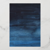 Invitation En Aluminium Bleu brillant et Gold Bar Mitzvah (Verso)