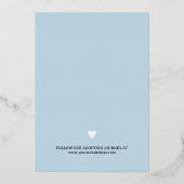 Invitation En Aluminium Bleu Chosen Loved Introduire Adopté Garçon Bébé (Verso)