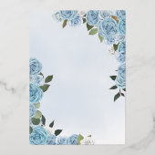 Invitation En Aluminium Bleu clair Rose Princesse Quinceanera Tiara Real (Verso)