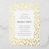 Invitation En Aluminium Bleu Dashing Golden Fête Or (Recto)