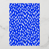 Invitation En Aluminium Bleu Dashing Golden Fête Or (Verso)