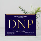 Invitation En Aluminium Bleu Gold DNP Graduation (Debout devant)