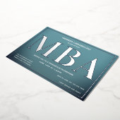 Invitation En Aluminium Bleu MBA Argent (Rotation)