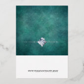 Invitation En Aluminium Bleu moderne, seul amour, sauver la date (Verso)