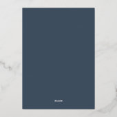 Invitation En Aluminium Bleu opulent Moderne Minimal Brunch nuptial (Verso)