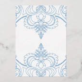 Invitation En Aluminium Bleu une fois sur un Baby shower Princess Time (Verso)