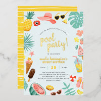 Bleu | Watermelon Pineappon Tropical Pool Party