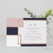 Invitation En Aluminium bloc de couleurs milieu siècle moderne feuille fia (Debout devant)