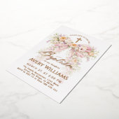 Invitation En Aluminium Bloom Floral Bow Girl Baptism (Rotation)