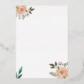 Invitation En Aluminium Blooms fleurs sauvages (Verso)