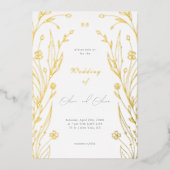 Invitation En Aluminium Blue Buttercup Wedding (Recto)