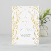 Invitation En Aluminium Blue Buttercup Wedding (Debout devant)