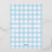 Invitation En Aluminium Blue Golden Retriever Puppy Pawty 1er anniversaire (Verso)